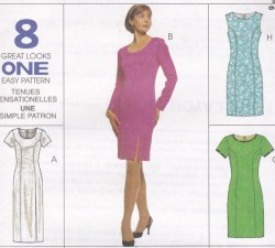 8572 MCCALLS 8 PRINCESS SLEEVES/  LACE OR NOT DRESS PATTERN 8-12; 10-14,14-18, 12-16; 18-22  choice UNCUT
